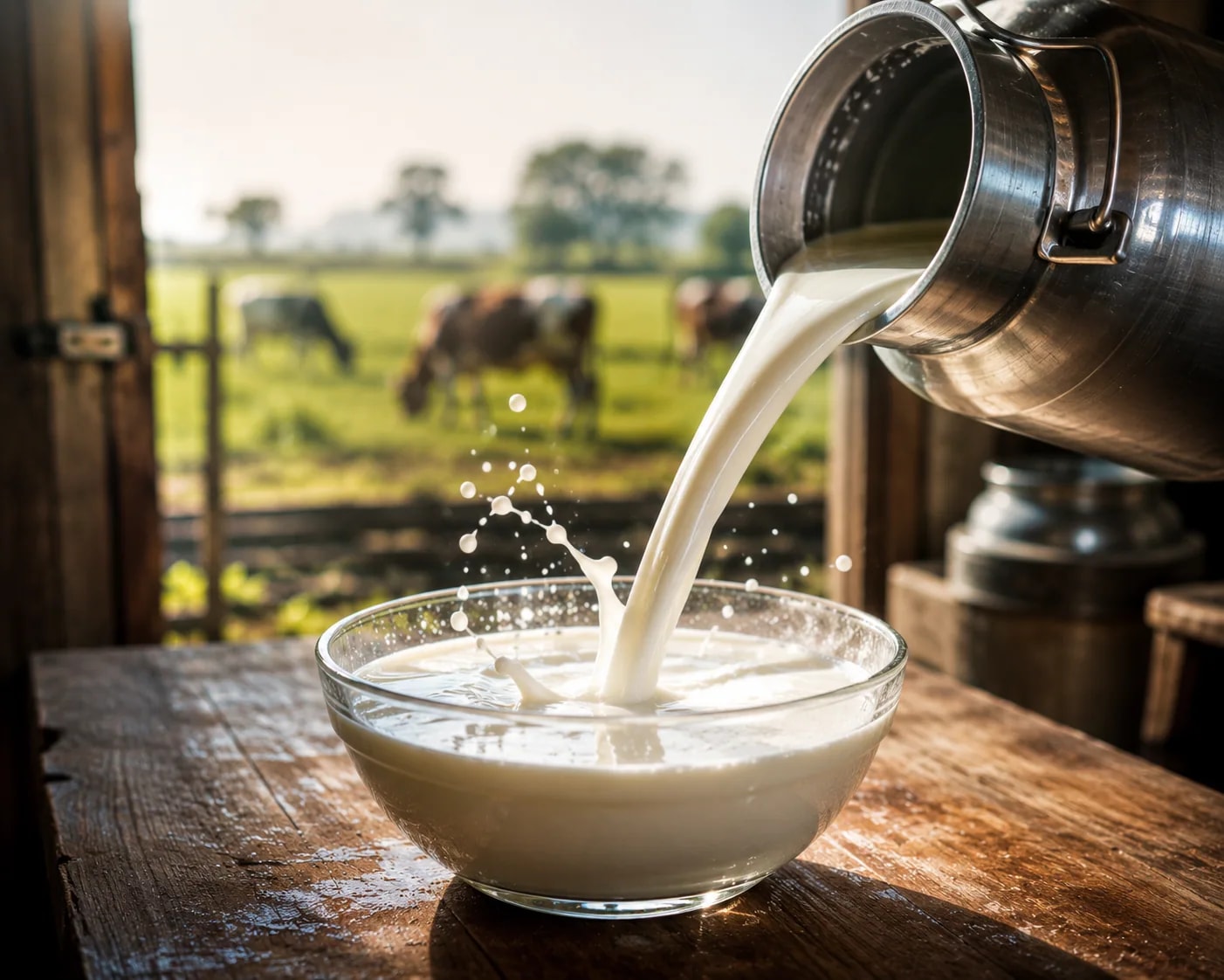 Pure, freshly packaged Vijaya milk ready for dispatch